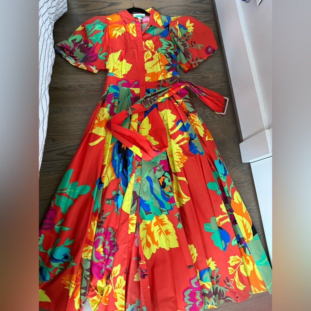 Christopher John Rogers Red Floral Maxi Dress - Picture 7 of 9